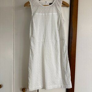 Banana Republic White Cotton Eyelet Dress - Size 4